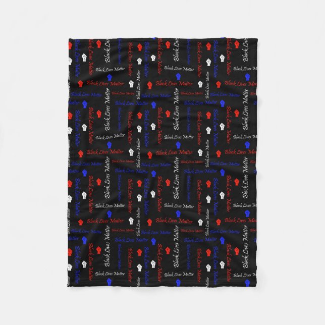 Couverture Polaire Black Lives Matt American Flag BLM Movement (Devant)
