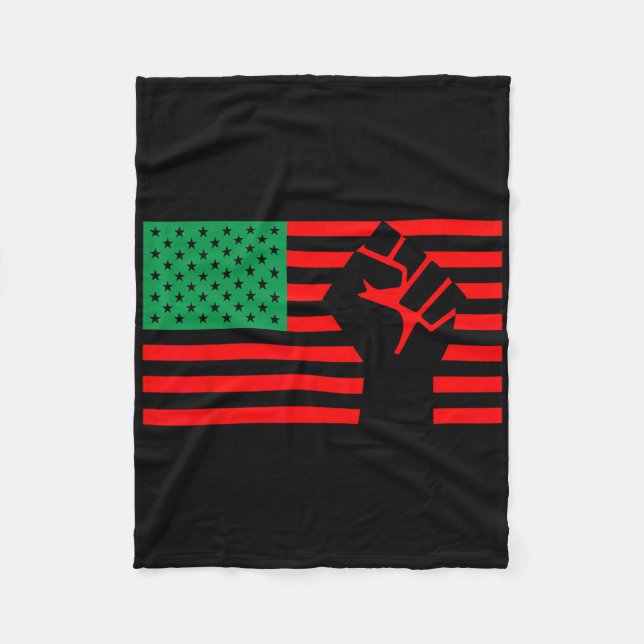 Couverture Polaire Black Lives Problem Pan African American Union Fla (Devant)