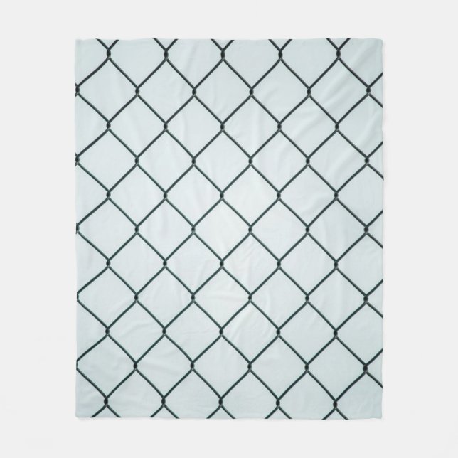 Couverture Polaire Black metal chain link fence (Devant)