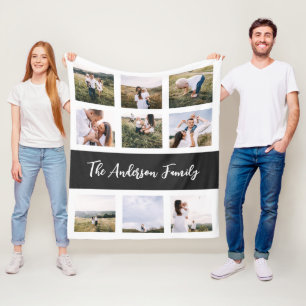 Couverture Polaire Black moderne 9 photo aquarelle botanique floral f