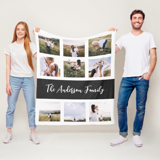 Couverture Polaire Black moderne 9 photo aquarelle botanique floral f (En situation)