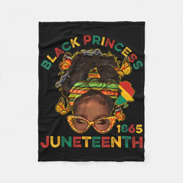 Couverture Polaire Black Princes Juneteenth 1865 Mois de l'Histoire M (Devant)