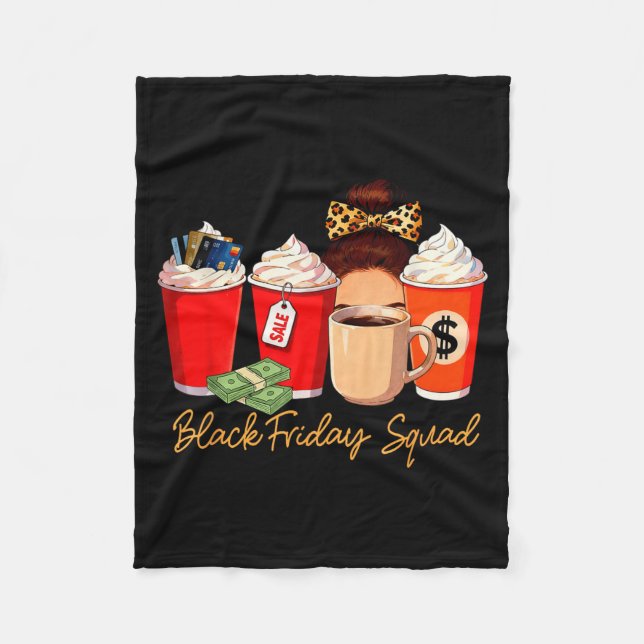 Couverture Polaire Black Shopng Friday Squad Coffee C Coffee Lover  (Devant)