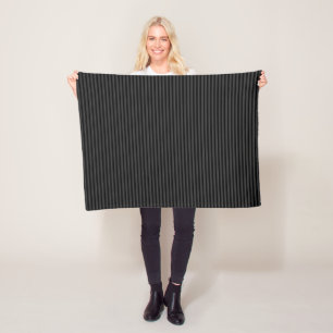 Couverture Polaire Black & Smoky Black Narrow Vertical Stripes