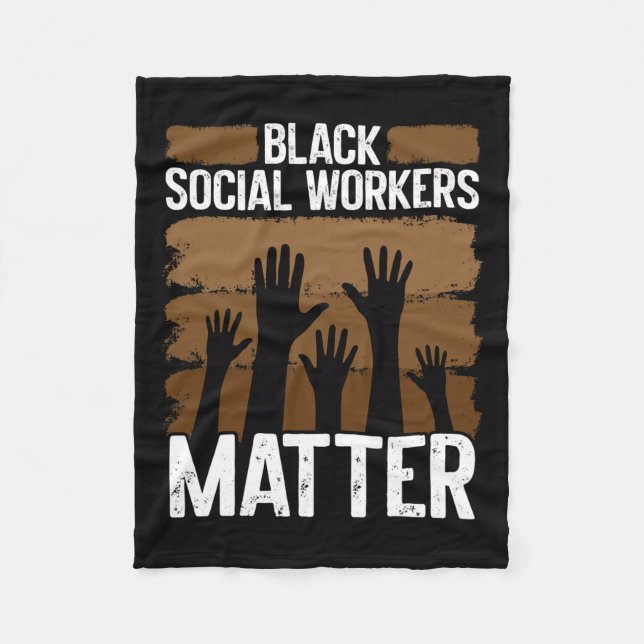 Couverture Polaire Black Social Worker Afrique-Amérique Noire (Devant)