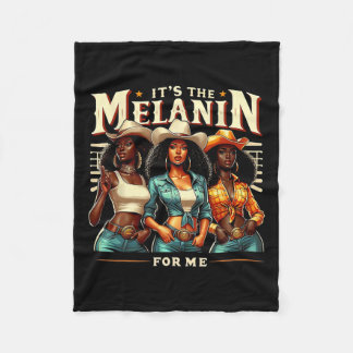 Couverture Polaire Black Woman Retro C'est le Melanin pour moi Noir U