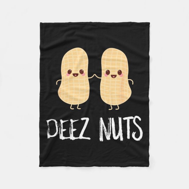 Couverture Polaire Blague de cacahuète drôle kawaii mignonne deez nut (Devant)