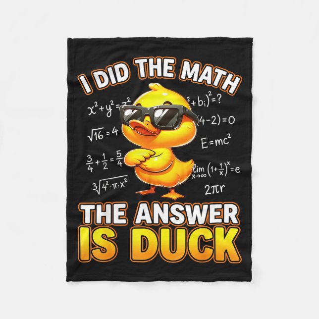 Couverture Polaire Blague de maths drôle J'ai fait le calcul La répon (Devant)