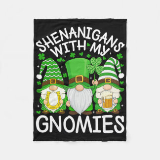 Couverture Polaire Blagues Avec Mon Gnome St. Patrick Gnome