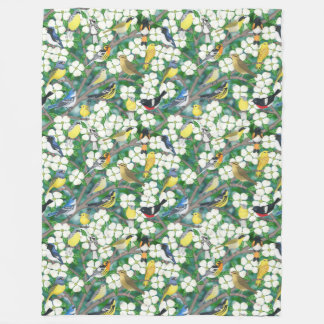 Couverture Polaire blaireaux dans le bois de chien en fleurs