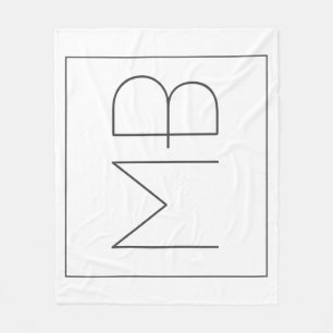 Couverture Polaire Blanc Élégant Unique Monogramme