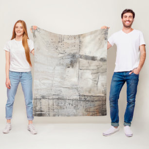 Couverture Polaire Blanc et en bronze noirs