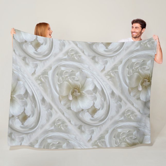 Couverture Polaire Blanc ivoire (En situation)