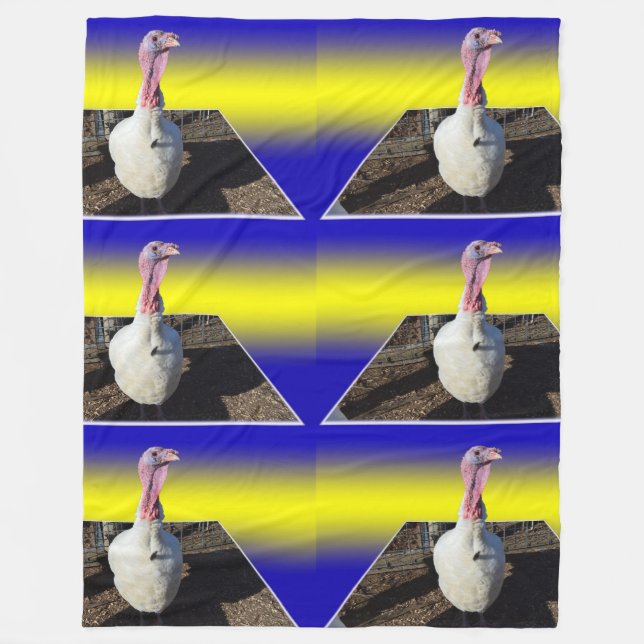 Couverture Polaire Blanc Turquie Dimensionner l'Art Popout, (Devant)