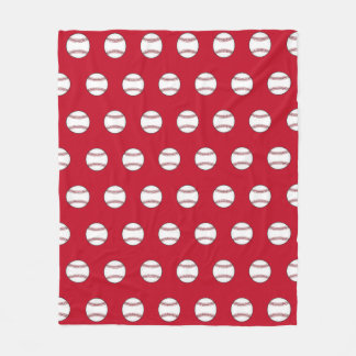Couverture Polaire Blanche de la flotte de baseball rouge