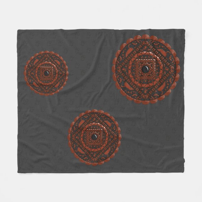 Couverture Polaire Blanche de la flotte de Leo Mandala (Devant (Horizontal))
