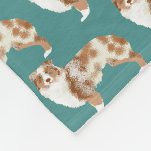 Couverture Polaire Blanche de Merle rouge berger australien