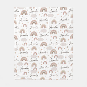 Couverture Polaire Blanche de nom de Rainbows neutre 