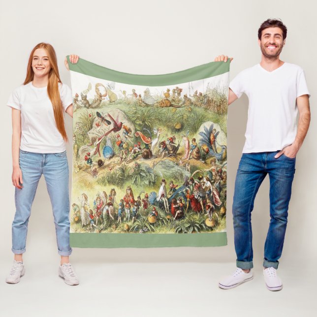 Couverture Polaire Blanche Elf King Fleece (En situation)