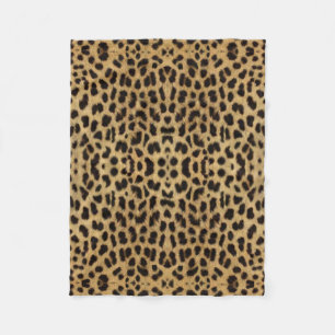 Couverture Polaire Blanche Empreinte de léopard