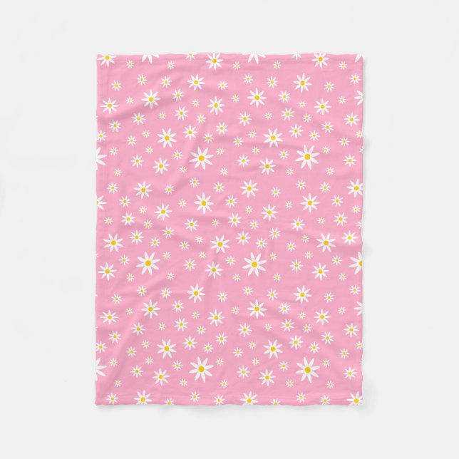 Couverture Polaire Blanche en laiton rose (Devant)