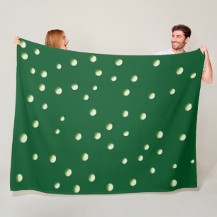 Couverture Polaire Blanche En Pelouse Verte Pleine De Ballons De Golf