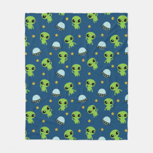 Couverture Polaire Blanche en polaire Alien