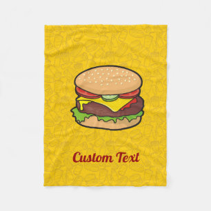 Couverture Polaire Blanche en polaire Cheeseburger