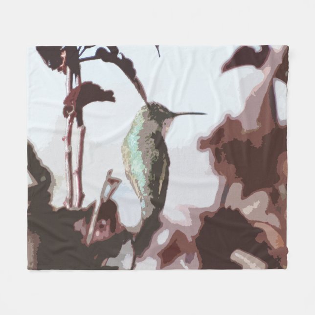 Couverture Polaire Blanche en polaire colibri (Devant (Horizontal))