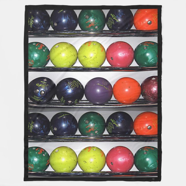 Couverture Polaire Blanche en polaire de Bowling (Devant)