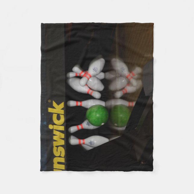 Couverture Polaire Blanche en polaire de Bowling (Devant)