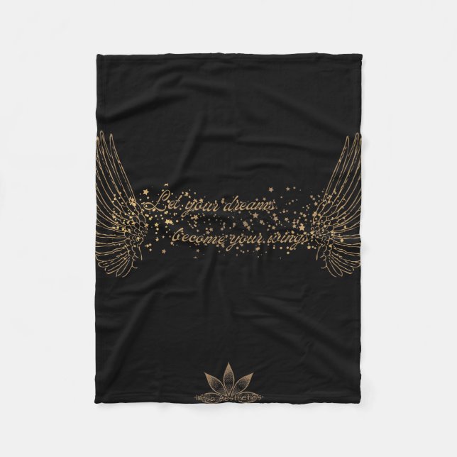 Couverture Polaire Blanche en polaire Dream Wings (Devant)