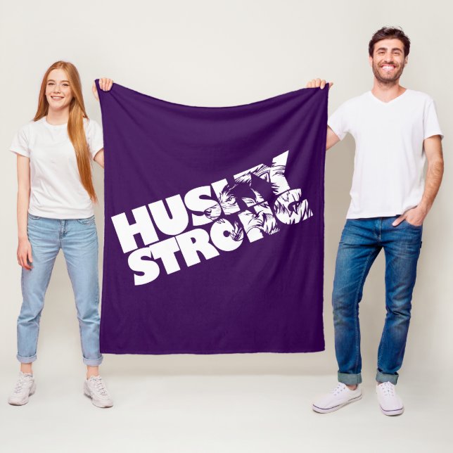 Couverture Polaire Blanche en polaire forte Husky (En situation)