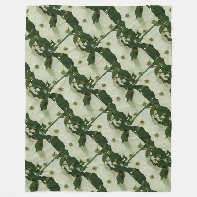 Couverture Polaire Blanche en polaire moelleuse (Devant)