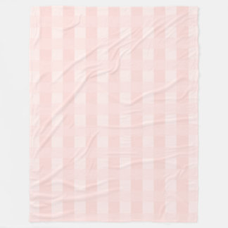 Couverture Polaire Blanche en polaire Motif rose En vichy carré