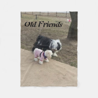 Couverture Polaire Blanche en polaire Old Friends