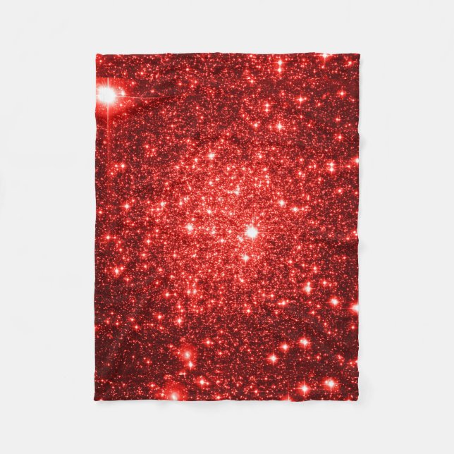 Couverture Polaire Blanche en polaire Red Stars (Devant)