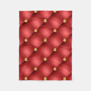 Couverture Polaire Blanche en polaire rouge pour bébé or