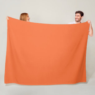 Couverture Polaire Blanche en polaire saumon