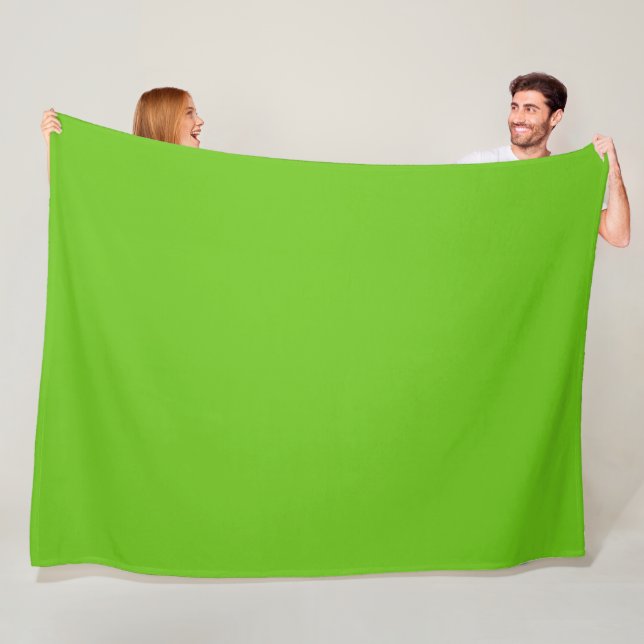 Couverture Polaire Blanche en polaire verte Alien (En situation)