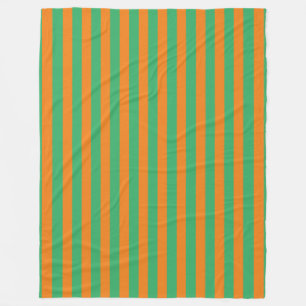 Couverture Polaire Blanche En Toison Orange Et Vert