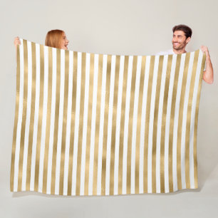 Couverture Polaire Blanche Et Gelée D'Or