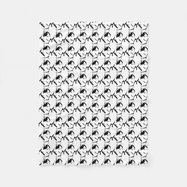 Couverture Polaire Blanche Husky Cool Sibérie Husky Fleece Blanket Bl (Devant)