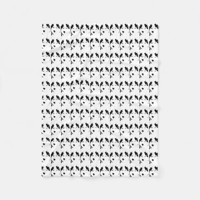 Couverture Polaire Blanche Husky Cool Sibérie Husky Fleece Blanket Bl (Devant)