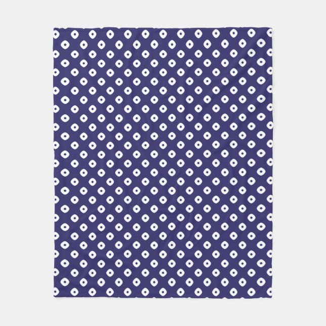 Couverture Polaire Blanche polaire bleue japonaise (Devant)