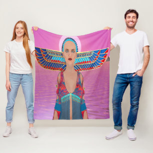 Couverture Polaire Blanche polaire de la déesse égyptienne