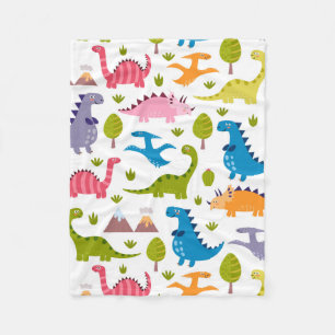 Couverture Polaire Blanche polaire - Dino Party