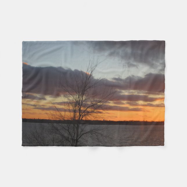 Couverture Polaire Blanche polaire du lac Sunset (Devant (Horizontal))