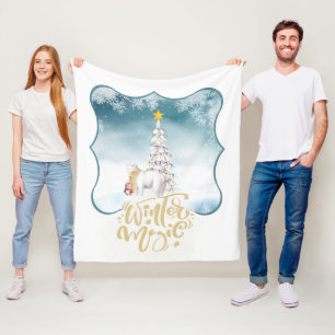 Couverture Polaire Blanche polaire Ours polaire et manchot