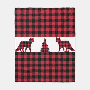 Couverture Polaire Blanche polaire renard bois